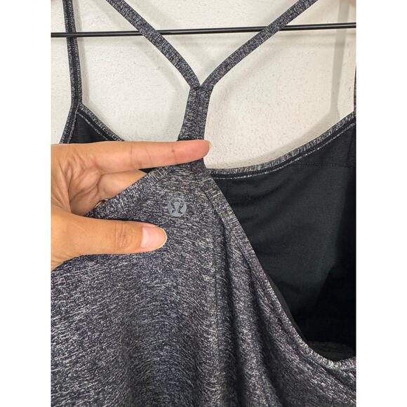 Lululemon Power Y Tank Heathered Black - Picture 4 of 6